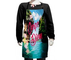 Carpe Diem Message Kids Apron