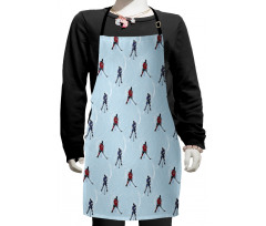 Ice Hockey Pattern Winter Kids Apron