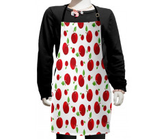 Vivid Cartoon Red Fruit Kids Apron