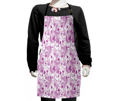 Ornate Floral Curly Leaf Kids Apron