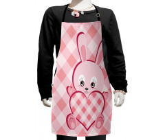 Diamond Shape Bunny Heart Kids Apron