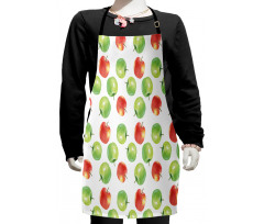 Watercolor Fruit Pattern Kids Apron