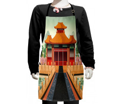 Chinese Building Asia Kids Apron