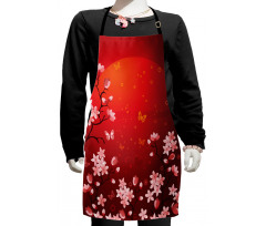 Abstract Sunset and Sakura Kids Apron