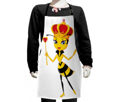 Cartoon Style Bee Kids Apron