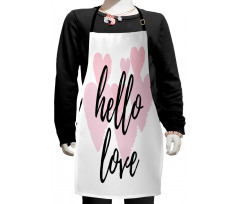 Romantic Phrase Hearts Kids Apron