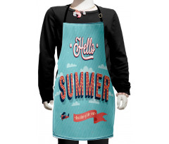 Vintage Summer Aircraft Kids Apron