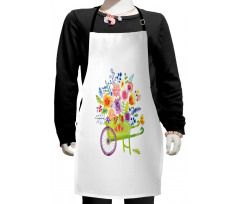 Wheelbarrow Flowers Kids Apron