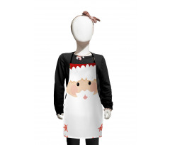 Cartoon Face Santa Kids Apron