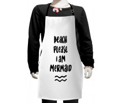 Beach Please Phrase Kids Apron