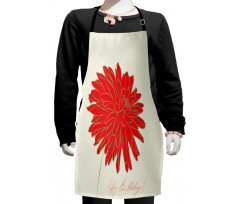 Retro Single Flower Kids Apron