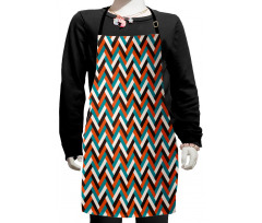 Retro Herringbone Kids Apron