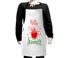 Cartoon Watermelon Kids Apron