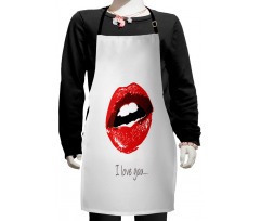 Seductic Female Lips Kids Apron