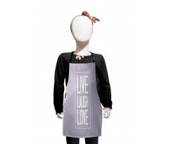 Greyscale Words Kids Apron