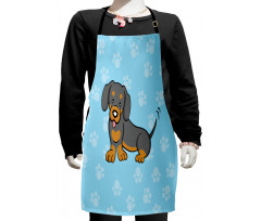 Happy Puppy Cartoon Kids Apron