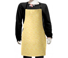 Yellow and White Maze Kids Apron