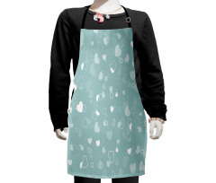 Romantic Hearts Theme Kids Apron