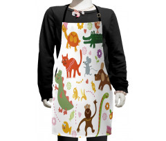 Jolly Cartoon Animals Kids Apron