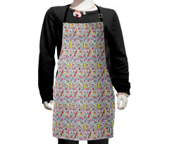 Memphis 90s 3D Shapes Kids Apron