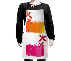 Tropical Grunge Kids Apron