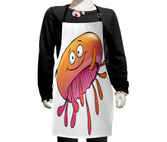 Funny Jellyfish Kids Apron