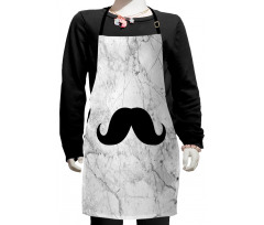 Mustache Motif Retro Kids Apron