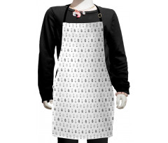 Rabbits Patterned Eggs Kids Apron