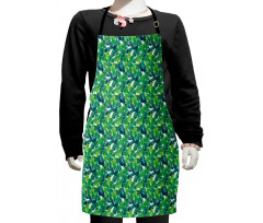 Lush Tropical Leaves Kids Apron