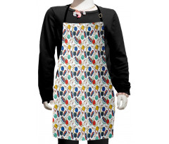 Color Doodle Retro Kids Apron