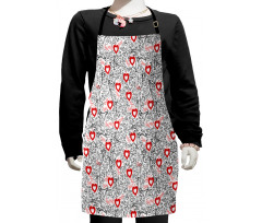 Romantic Hearty Kids Apron