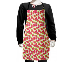 Fruit Paisley Motifs Kids Apron