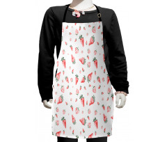 Grunge Fruit Pattern Kids Apron