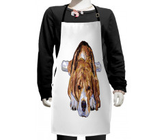 Old Dog Resting Sketch Kids Apron