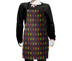 Hand Drawn Hexagons Kids Apron