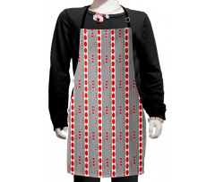 Black Stripes Circles Kids Apron