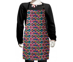 Checkered Doodle Eggs Kids Apron