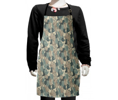 Teardrop Eastern Motif Kids Apron