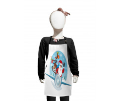 Reindeer and Santa Kids Apron