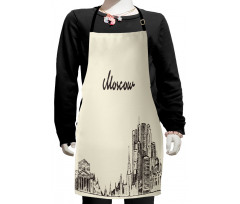 Sketch Style Moscow Kids Apron