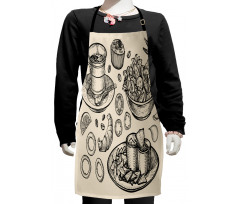 Nachos Croissant Tea Kids Apron