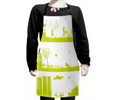 Landscape Pattern Kids Apron