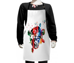 Abstract Turtle Notes Kids Apron