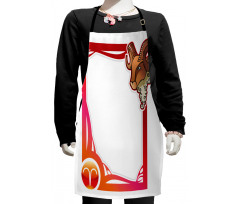 Cartoon Frame Kids Apron