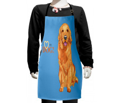 I Love My Dog Kids Apron