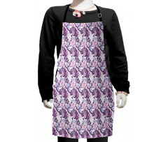 Purple Wings Camo Kids Apron