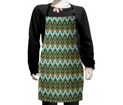 Boho Zigzag Lines Kids Apron