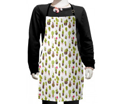 Garden Plants Succulents Kids Apron