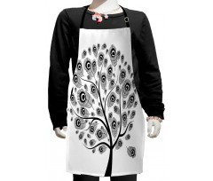 Peacock Motifs Kids Apron