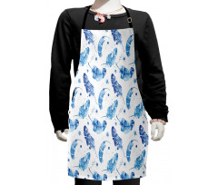 Watercolor Quill Motifs Kids Apron